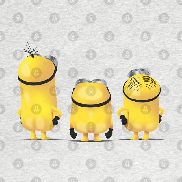 Minions - Kevin, Bob, & Stuart by deancoledesign